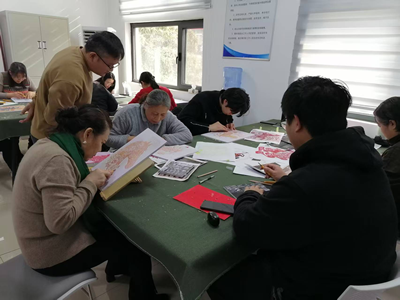   枣庄市工人文化宫版画培训班学员观摩瑞琴艺术馆(图8)